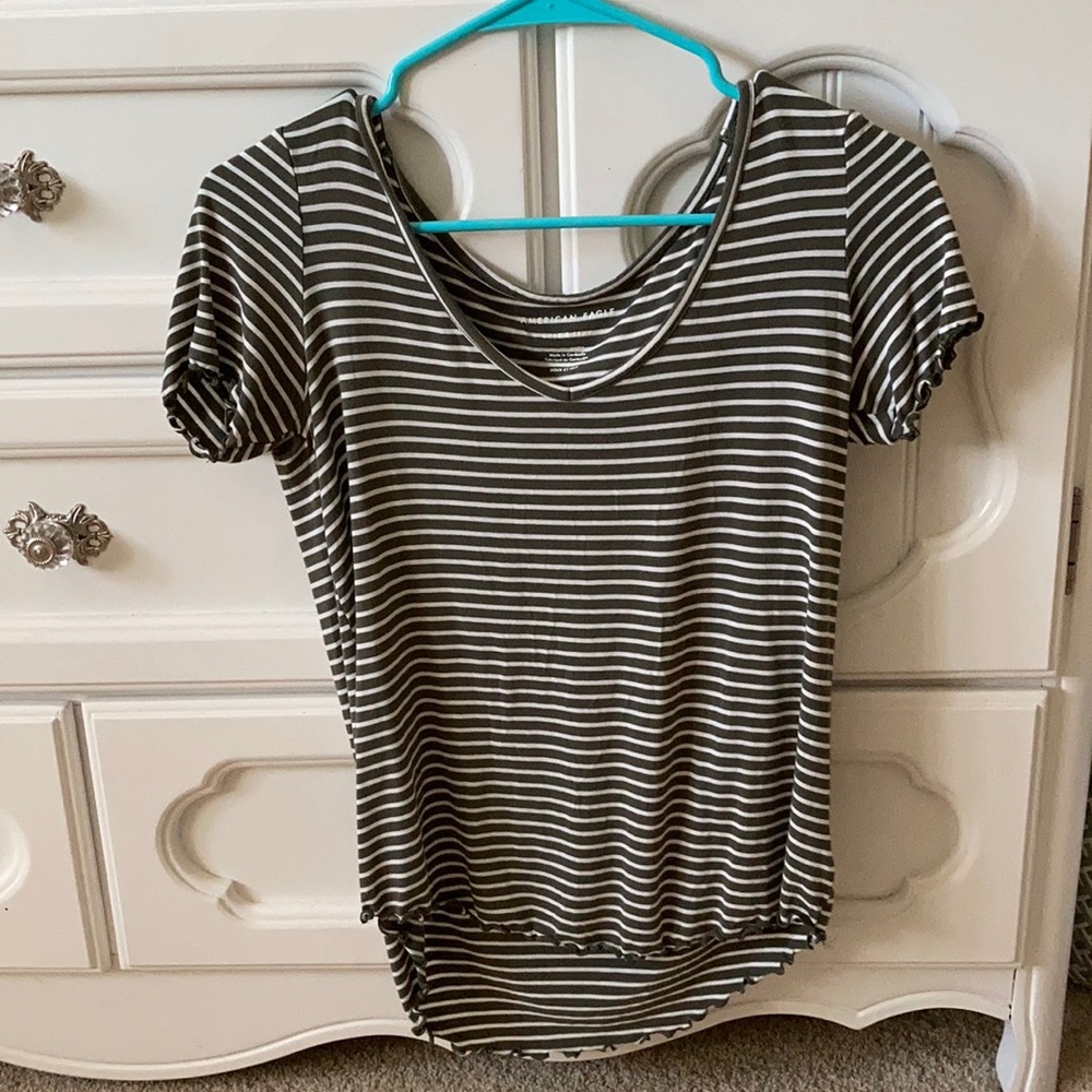 American Eagle Striped Shirt